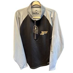 Crable Purdue Boilermakers 1/4 Zip Pullover Jacket Large NCAA